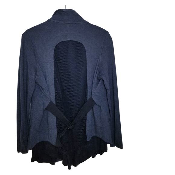 CAbi LOVE, CAROL Jacket Modern Mesh #3184 Back Black Gray Ponte Knit - Small - Picture 5 of 11